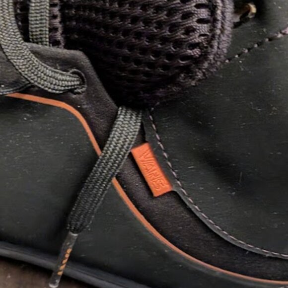S7 VANS Stat Black/Orange Sneakers - Picture 9 of 10